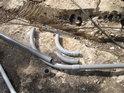 electrical conduit on ground